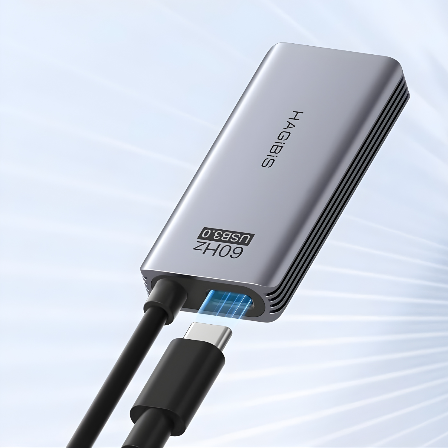 Hagibis HDMI to USB-C / USB 3.0 Video Capture Card – موديل UHC07P بطاقة التقاط فيديو لبث وتسجيل الألعاب بدقة 1080p – 60fps