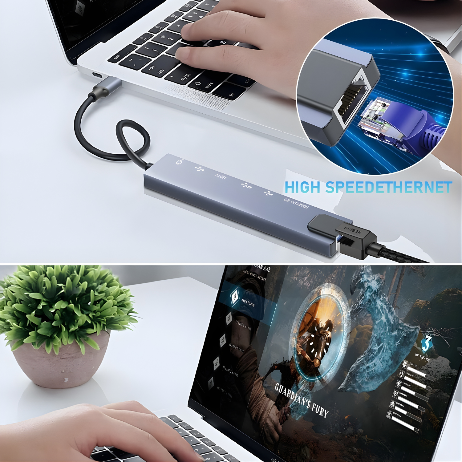 أدابتر USB-C 8 in 1