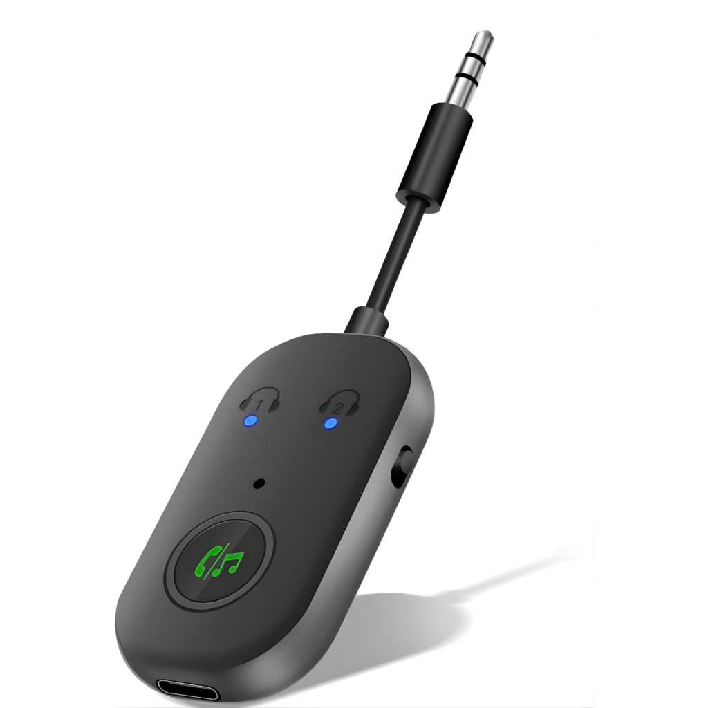 محول YIIFELL Bluetooth 5.3 ثنائي الإرسال – صوت لاسلكي لتلفازك وأجهزتك