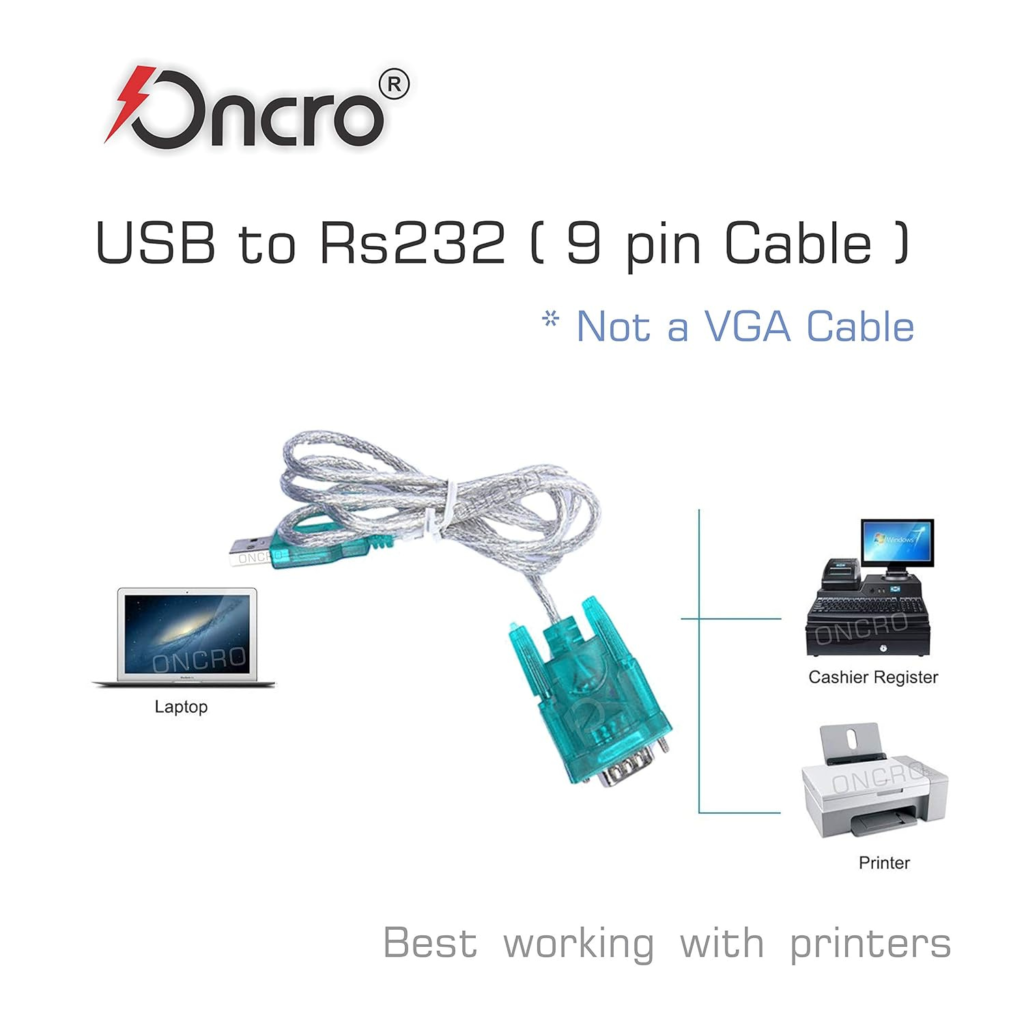 كابل USB إلى RS232 (DB9) من ONCRO – محول تسلسلي 9 بن (USB 2.0)