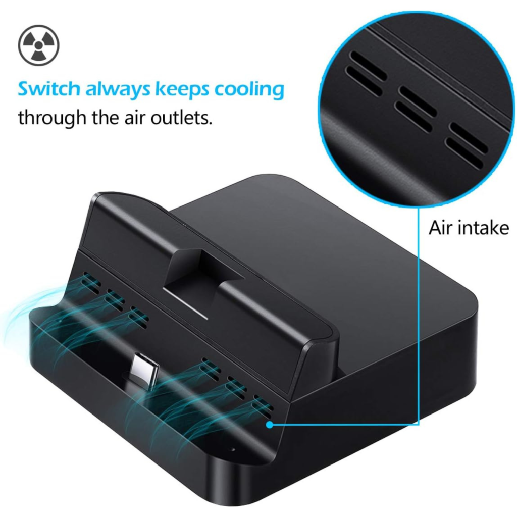 قاعدة Dock محمولة GuliKit لجهاز Nintendo Switch – إخراج HDMI 4K مع شحن Type-C