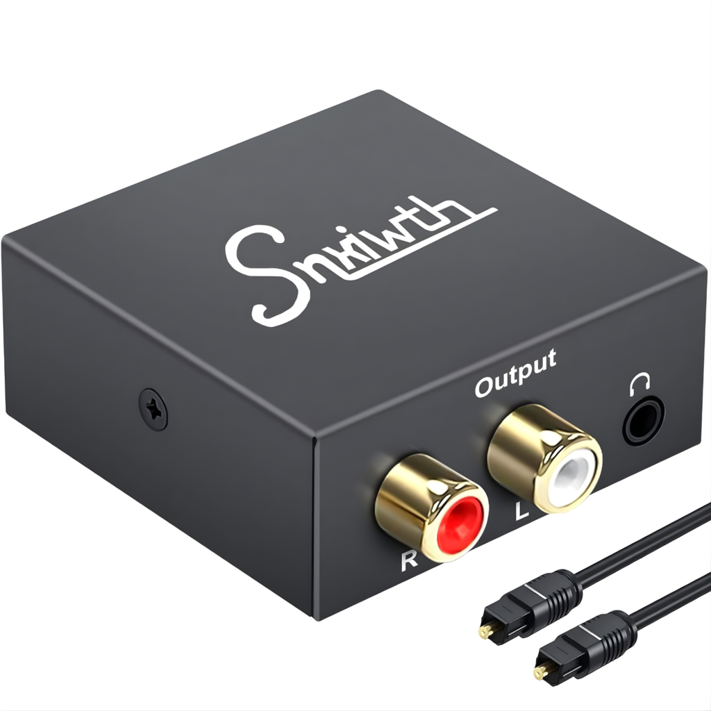 محول صوت رقمي إلى تناظري Snxiwth (Optical / Coaxial إلى RCA و 3.5mm)