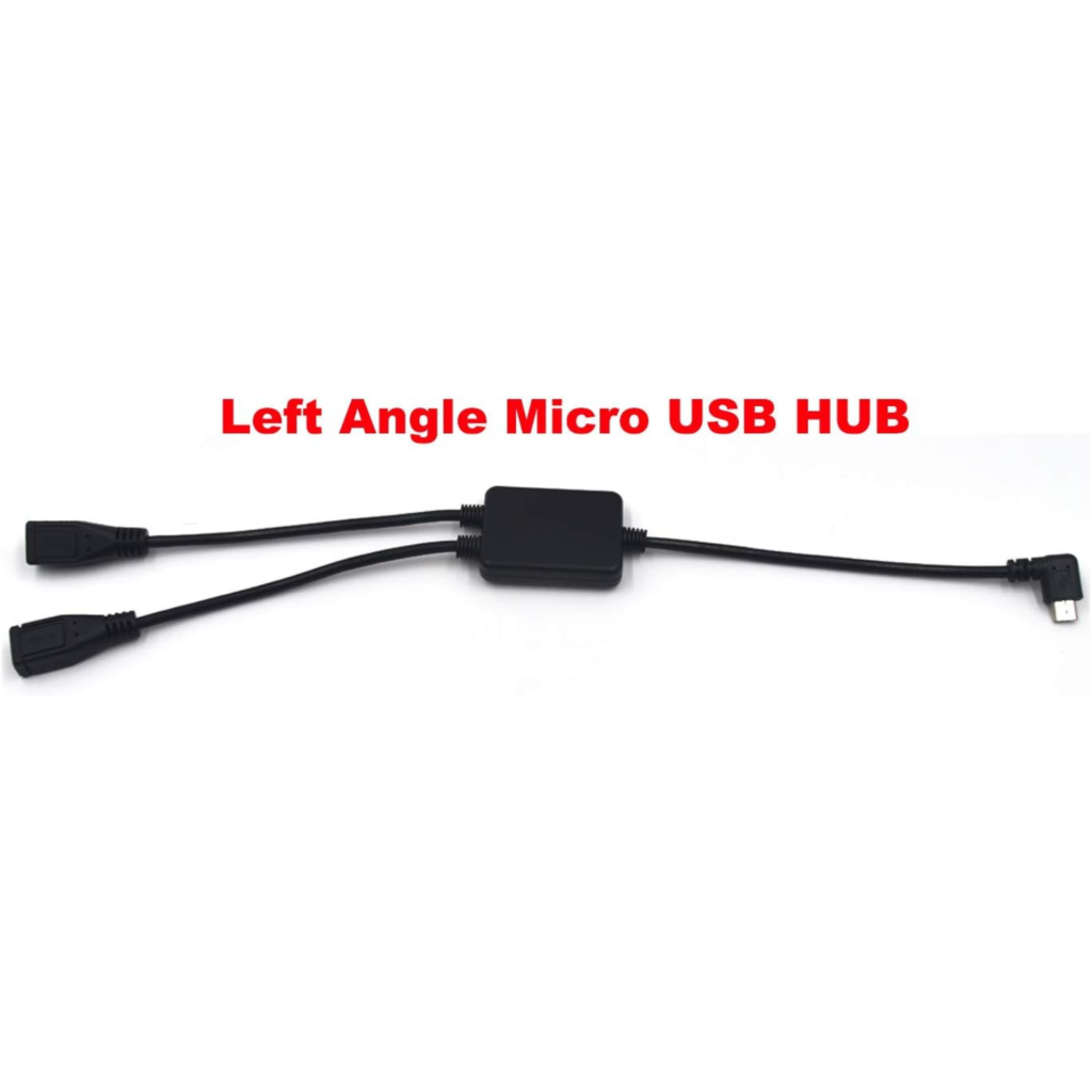 كيبل Micro USB سبليتر من Kework بزاوية 90° – منفذ واحد إلى منفذين (30 سم)