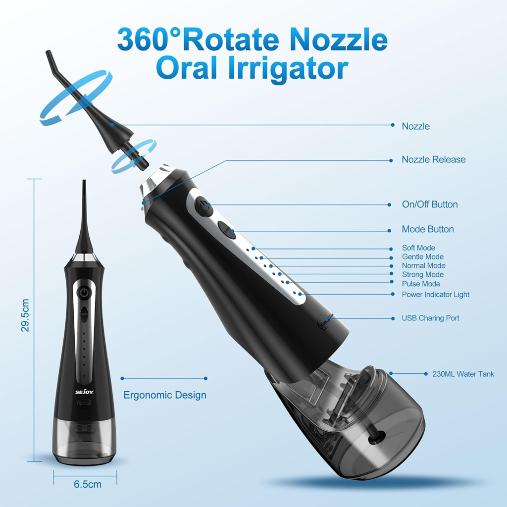 جهاز تنظيف الأسنان بالماء لاسلكي  Sejoy Water Flosser
