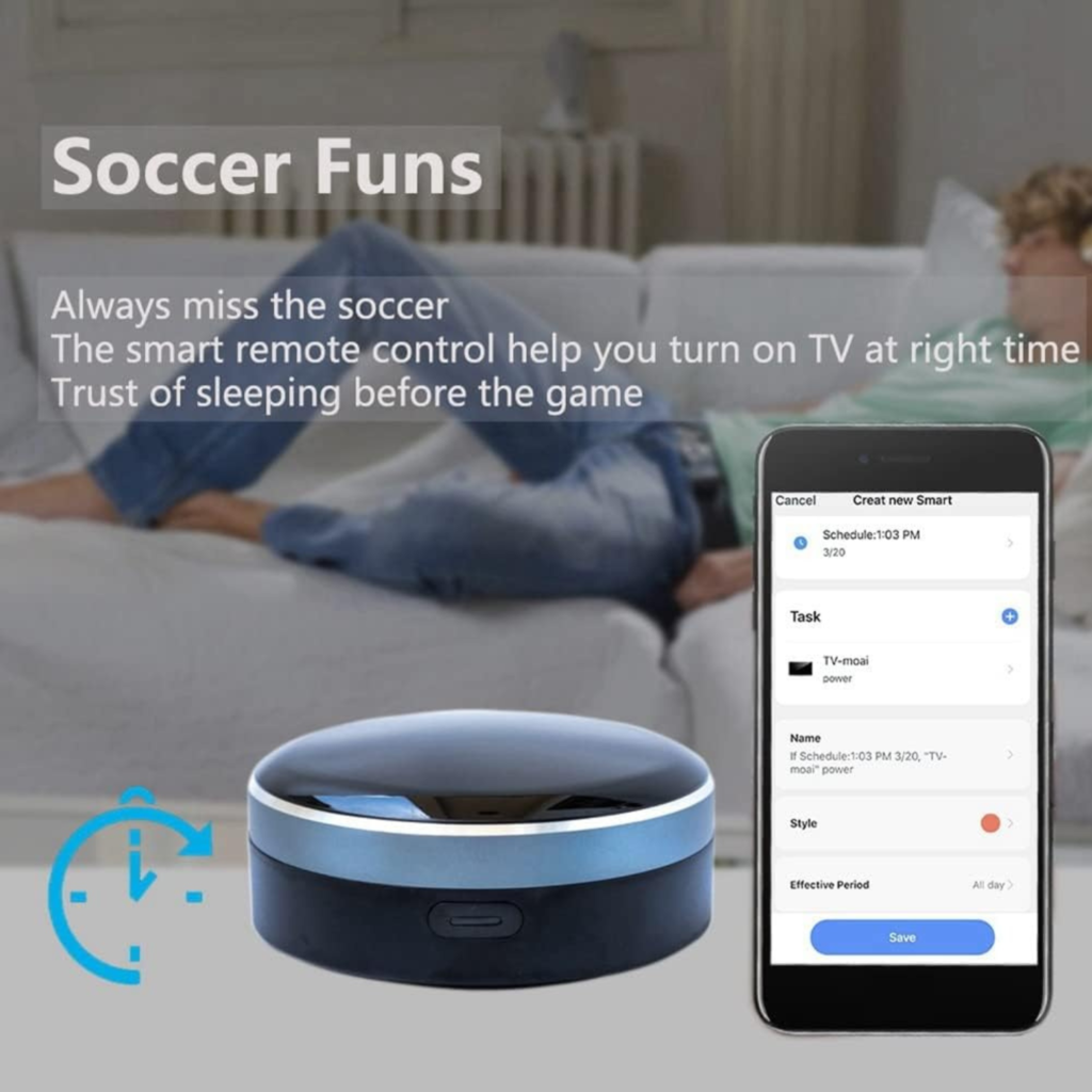 جهاز MVKLIW Tuya للتحكم الذكي IR + RF عبر Wi-Fi – يدعم Alexa
