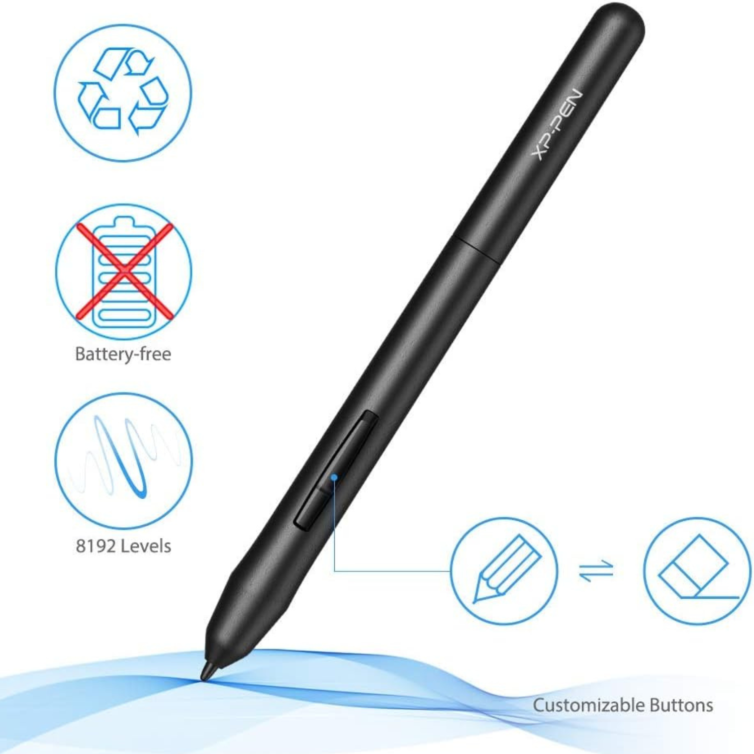 لوح رسم رقمي فائق النحافة – 4×3 إنش | 8192 مستوى ضغط XP-Pen G430S OSU Tablet