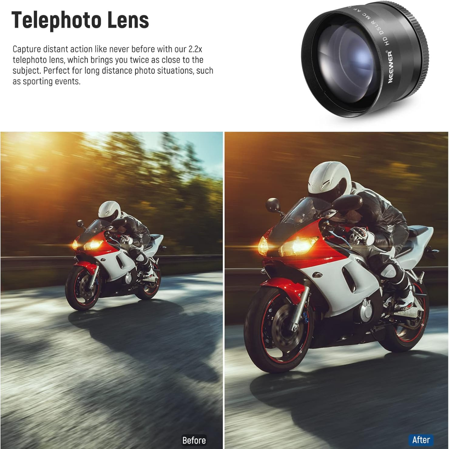 مجموعة عدسات وفلاتر NEEWER 55mm للكاميرات – طقم احترافي للتصوير