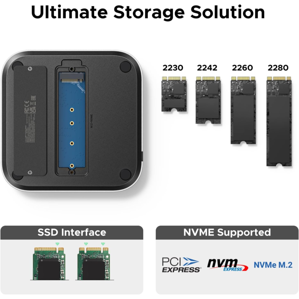 قاعدة UGREEN Mac mini M4 Dock  11 منفذ مع حجرة SSD حتى 8TB