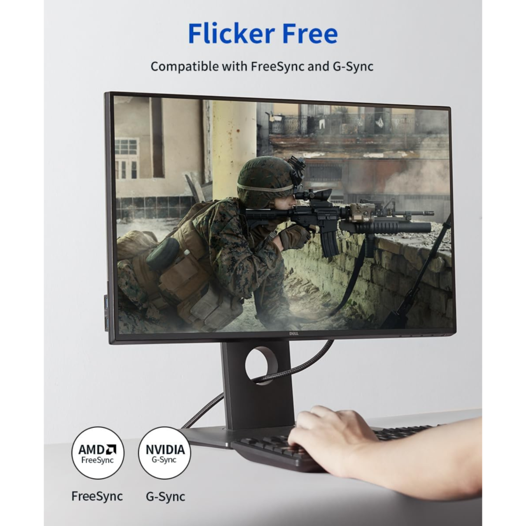 كيبل  DisplayPort إلى DisplayPort JSAUX – بطول 1 متر (4K@60Hz / 2K@165Hz)