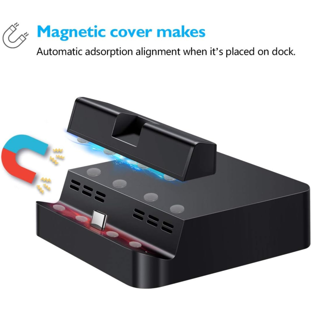 قاعدة Dock محمولة GuliKit لجهاز Nintendo Switch – إخراج HDMI 4K مع شحن Type-C