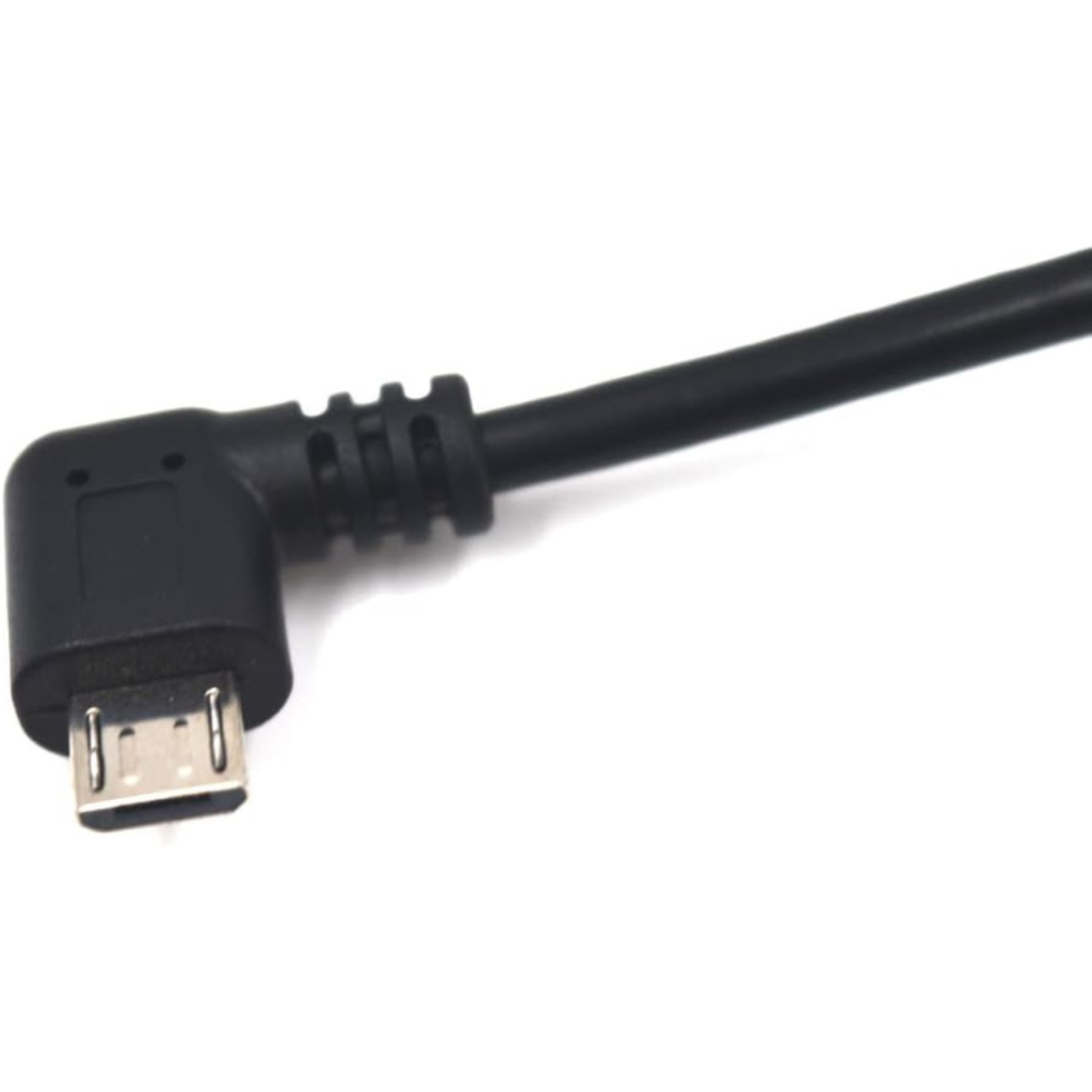 كيبل Micro USB سبليتر من Kework بزاوية 90° – منفذ واحد إلى منفذين (30 سم)