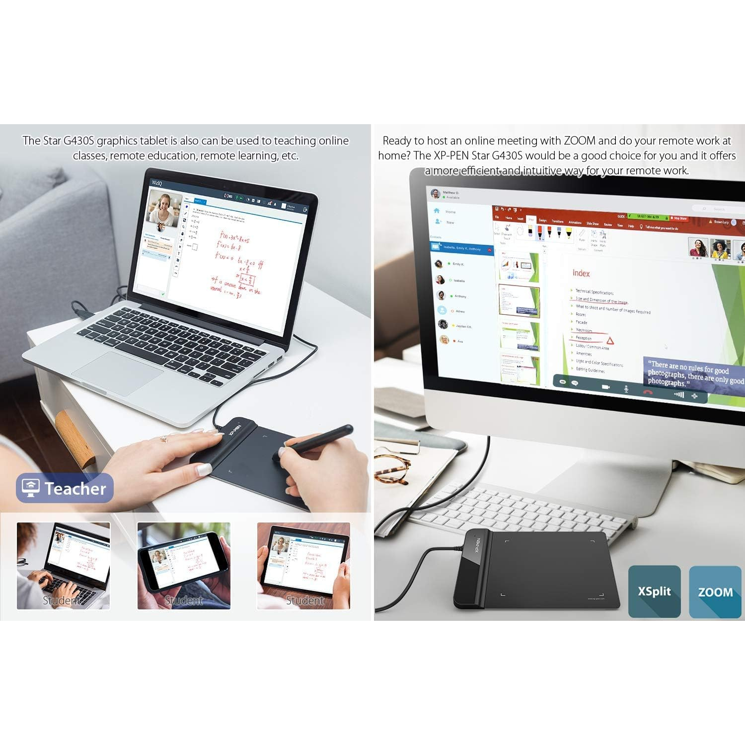 لوح رسم رقمي فائق النحافة – 4×3 إنش | 8192 مستوى ضغط XP-Pen G430S OSU Tablet