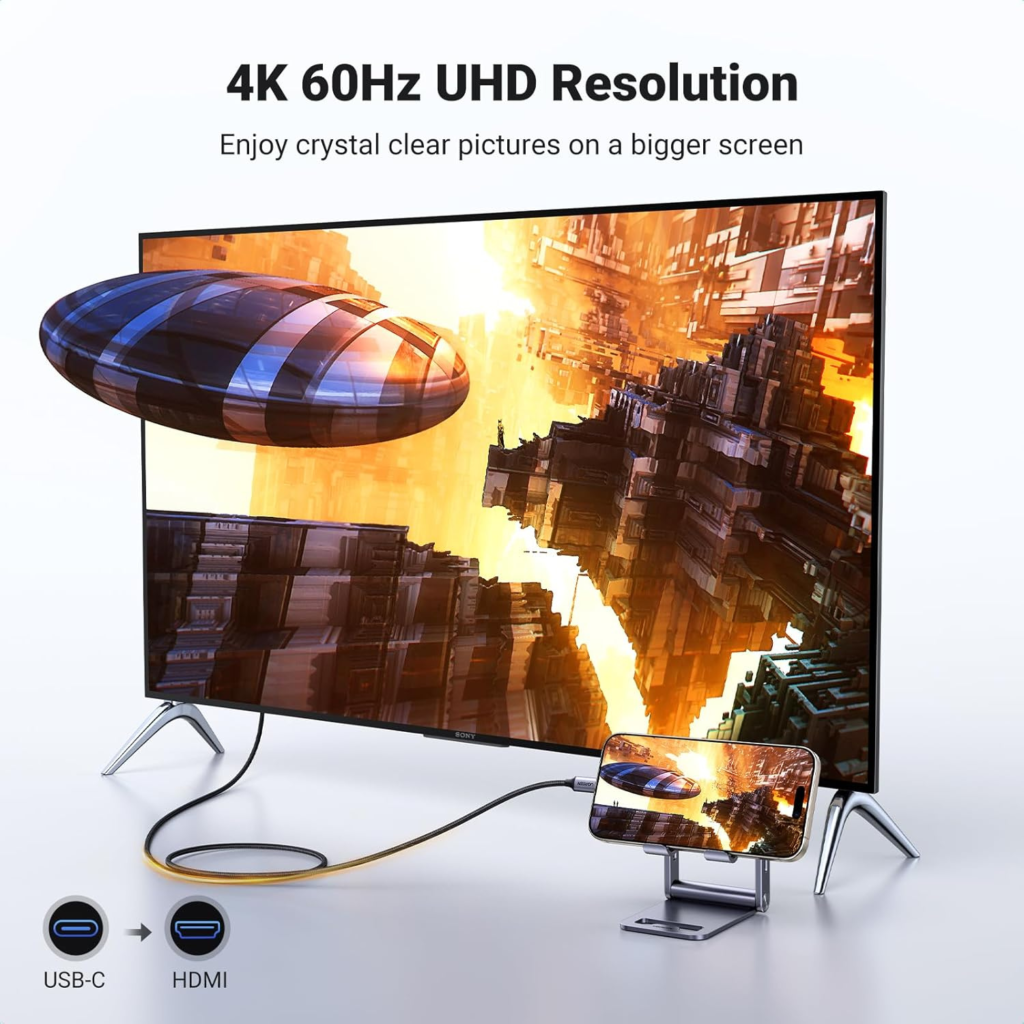 كيبل  USB-C إلىUGREEN   HDMI 4K@60Hz –  (Thunderbolt 4/3)