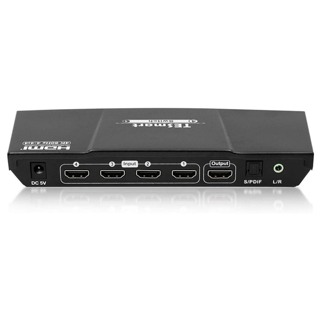 محول TESmart HDMI Switch عدد 4 منافذ – 4K@60Hz
