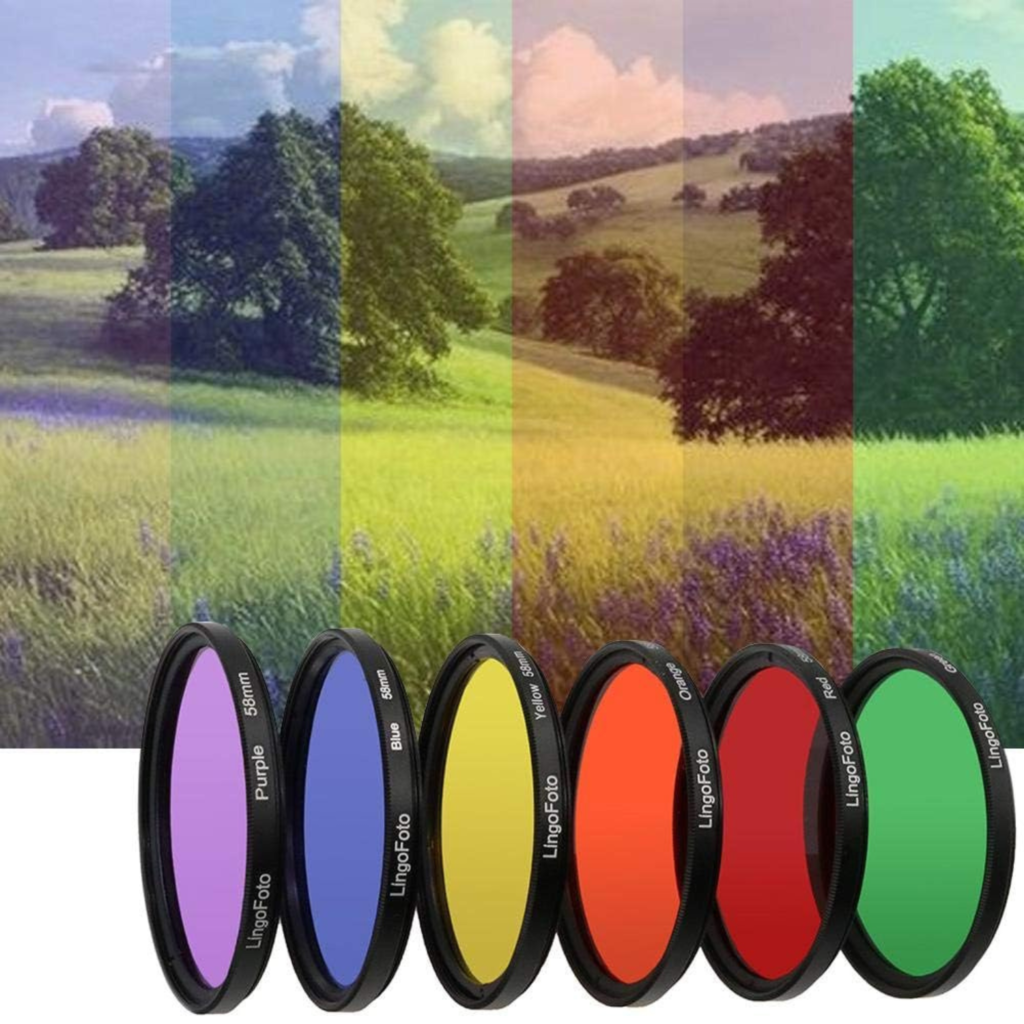 مجموعة فلاتر  LingoFoto 6pcs Full Color Lens Filter Set – 58mm