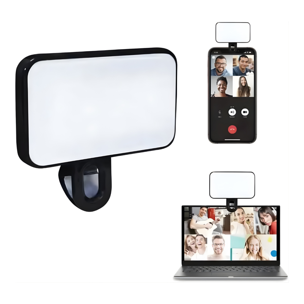  إضاءة تصوير LED صغيرة قابلة لإعادة الشحن – 3 ألوان – مدخل Type-C