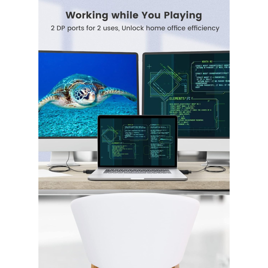 كيبل DisplayPort إلى HDMI من FOINNEX – بطول 2 متر (4K@30Hz)