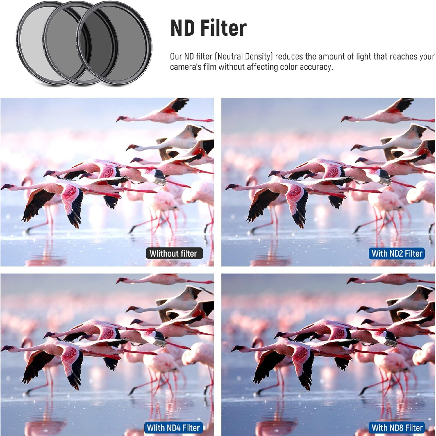 مجموعة عدسات وفلاتر NEEWER 55mm للكاميرات – طقم احترافي للتصوير