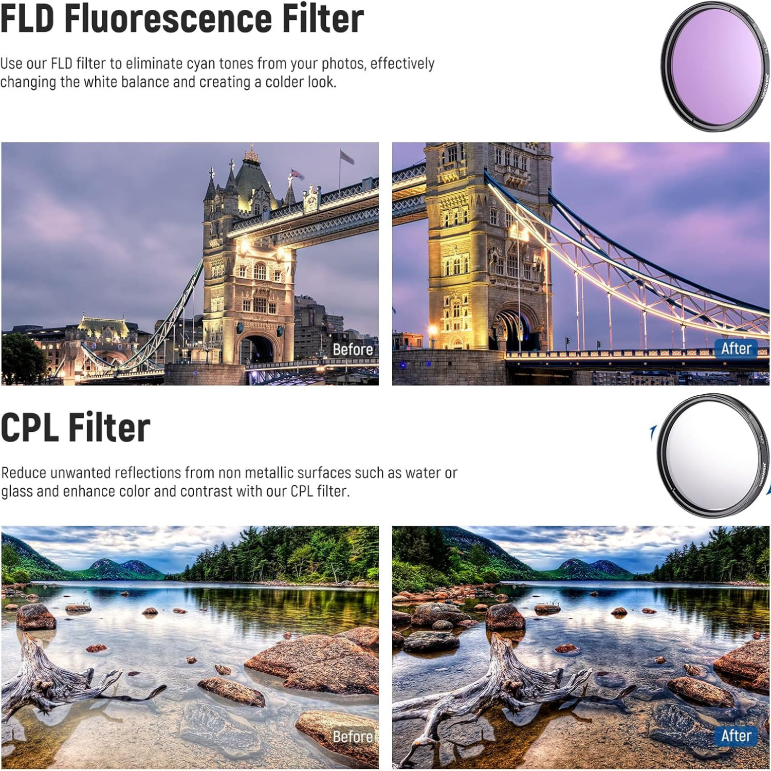 مجموعة عدسات وفلاتر NEEWER 55mm للكاميرات – طقم احترافي للتصوير