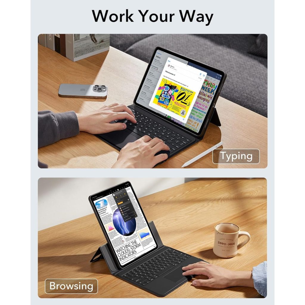 ماجيك كيبورد ESR iPad Air 13– Ascend Series ( أسود )