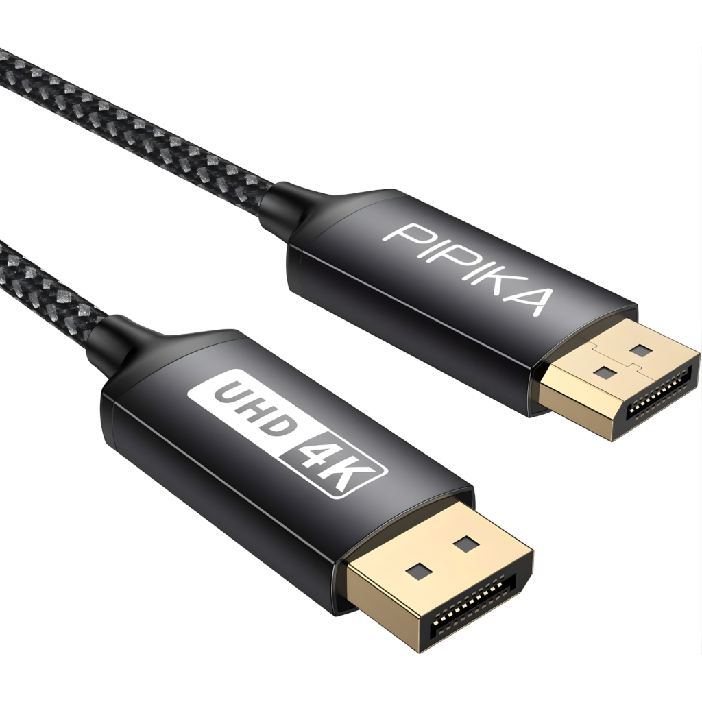 كابل DisplayPort إلى DisplayPort PIPIKA – طول 1.5 متر | 4K@60Hz / 2K@144Hz