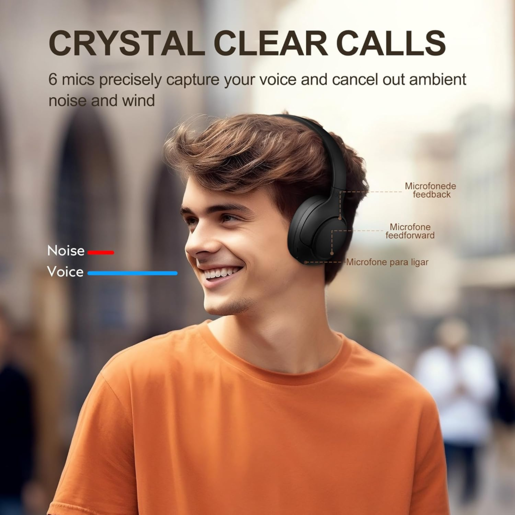 سماعة QCY H3 ANC لاسلكية – عزل ضوضاء نشط | Hi-Res | بطارية 60 ساعة