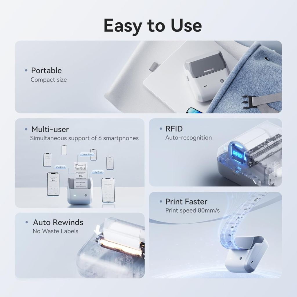 طابعة ملصقات حرارية NIIMBOT B31 – أداة أساسية لأصحاب المشاريع الصغيرة