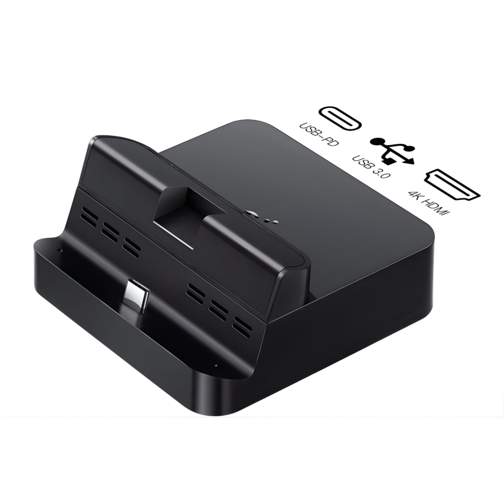 قاعدة Dock محمولة GuliKit لجهاز Nintendo Switch – إخراج HDMI 4K مع شحن Type-C