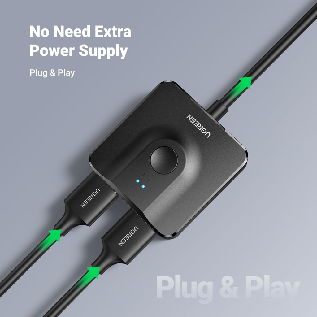 محول HDMI UGREEN CM311 – مدخلين إلى مخرج واحد وبالعكس | دعم 4K@60Hz