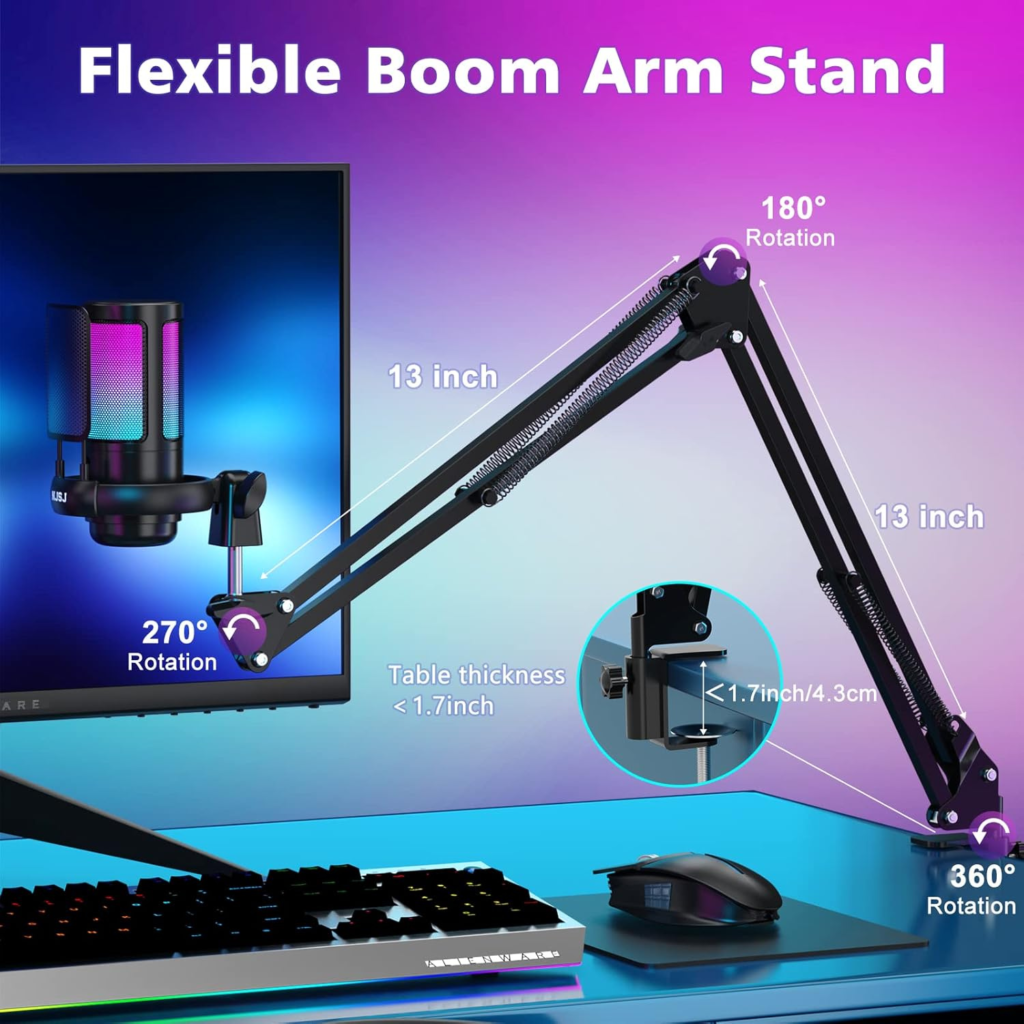 مايكروفون NJSJ USB Gaming Microphone ME6S