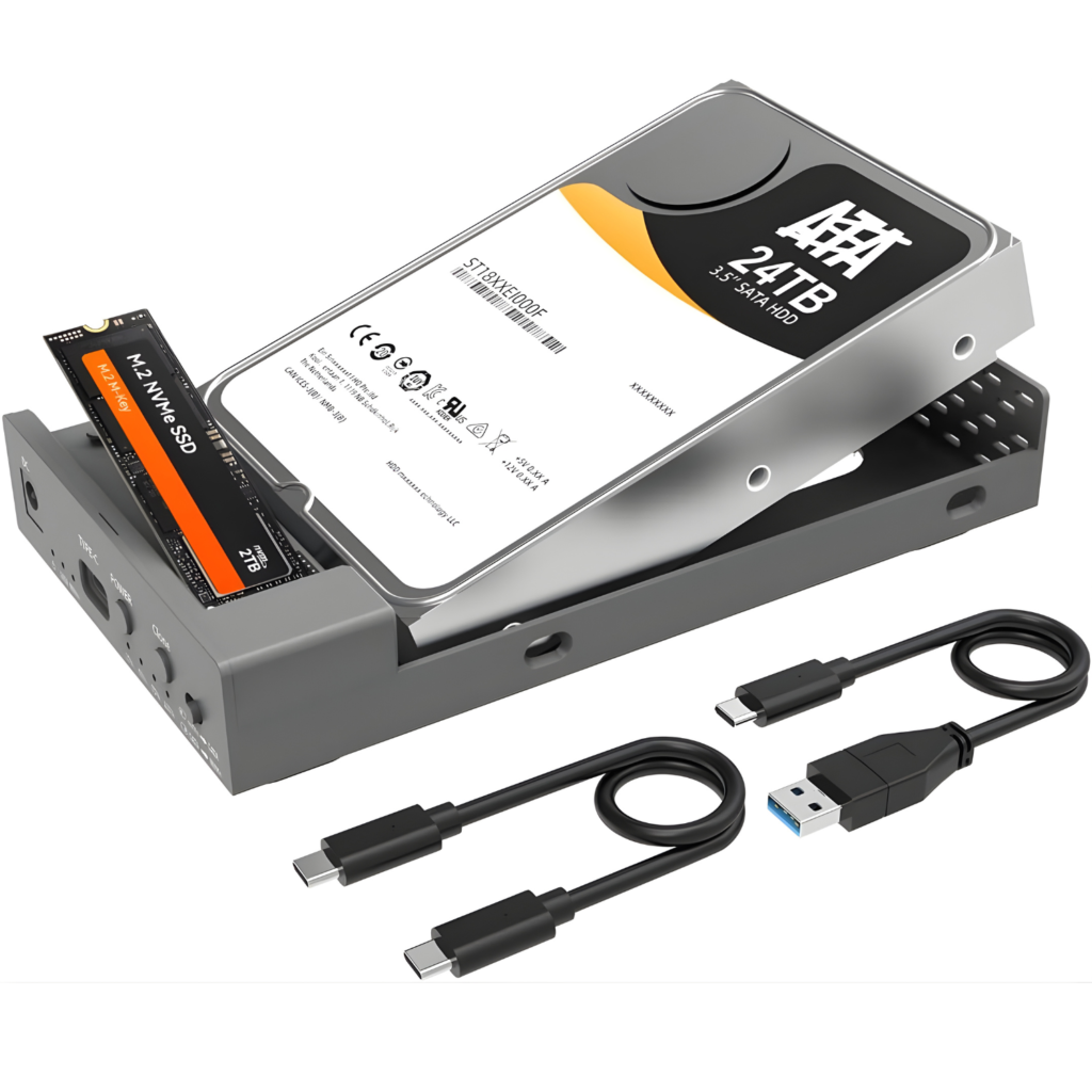 محول MAIWO External Hard Drive Enclosure – NVMe & SATA Clone Dock