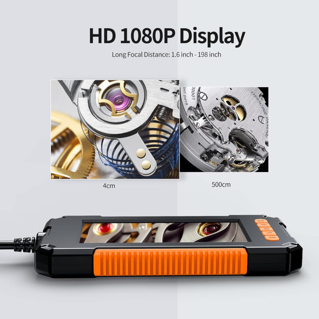 كاميرا فحص صناعية عالية الدقة 1080P مع شاشة LCD مدمجة 4.3 إنش