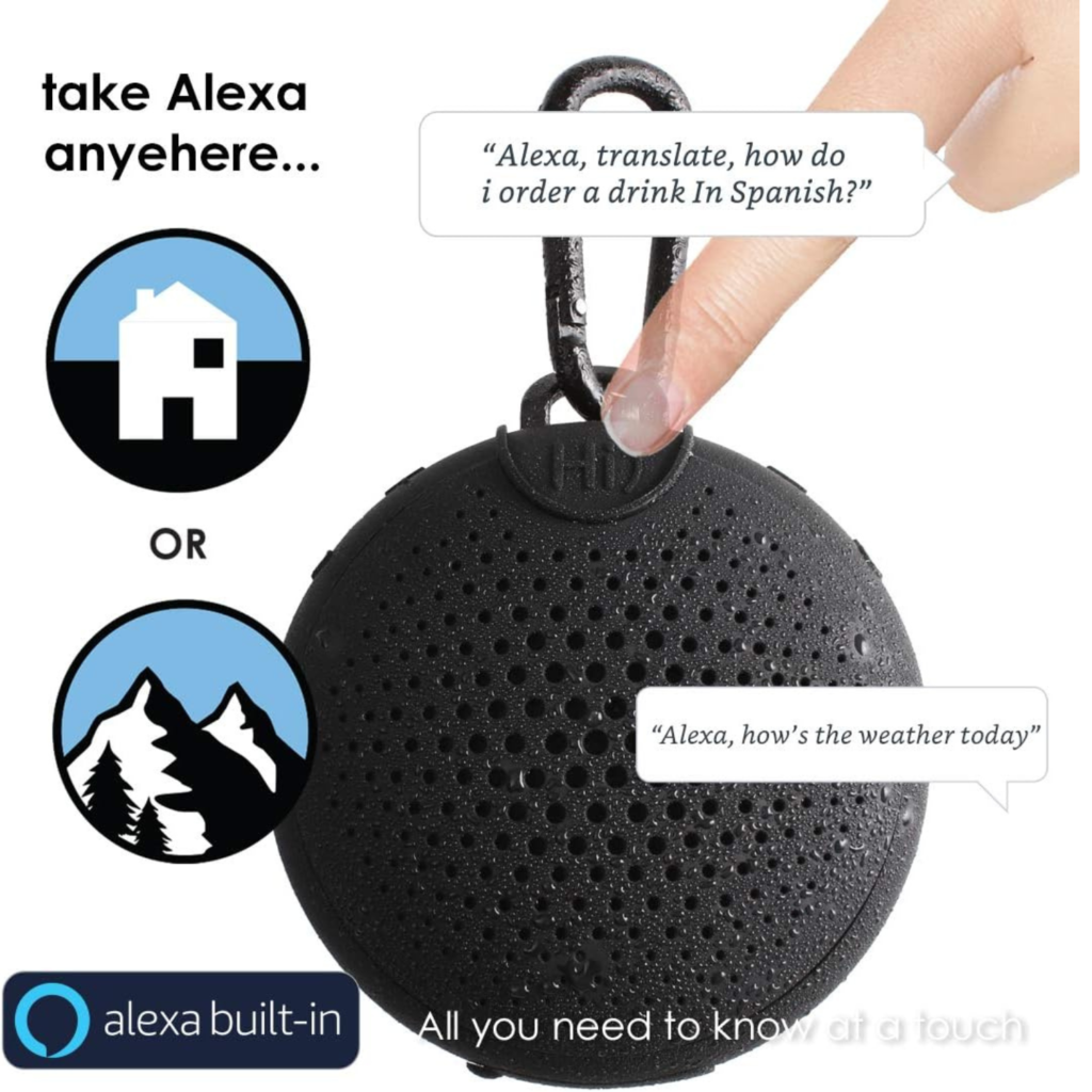 سبيكر Boompods Aquablaster بلوتوث مقاومة للماء مع دعم Amazon Alexa