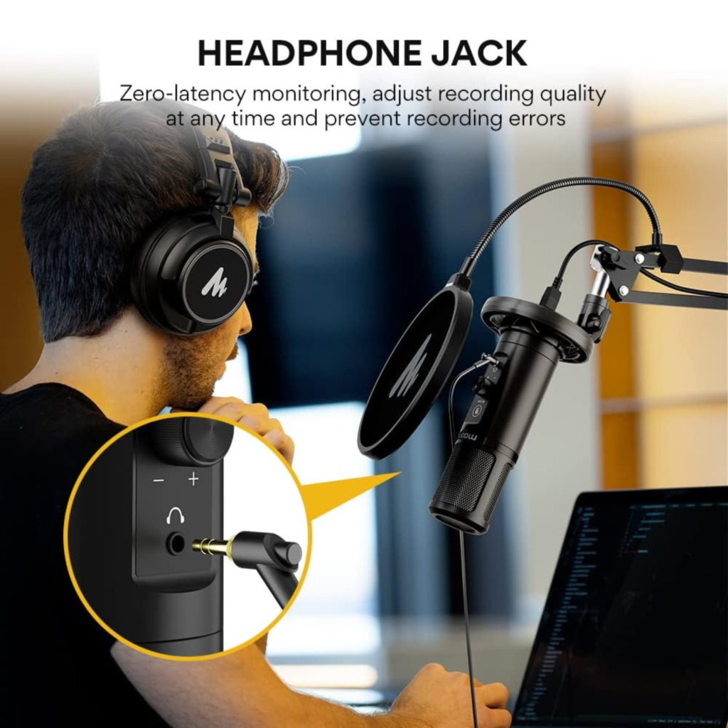 مايك MAONO AU-PM422 احترافي للبودكاست، الجيمينغ، اليوتيوب والبث المباشر