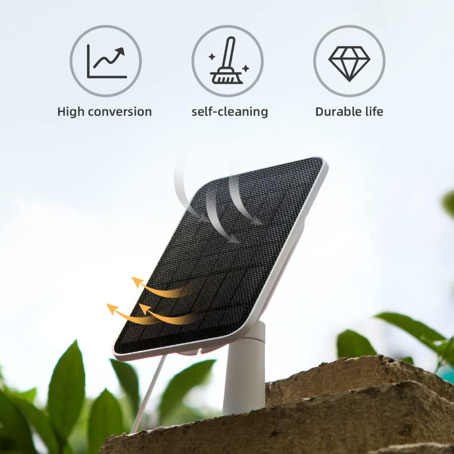 لوح طاقة شمسية لكاميرات المراقبة اللاسلكية Noorio 3W Solar Panel