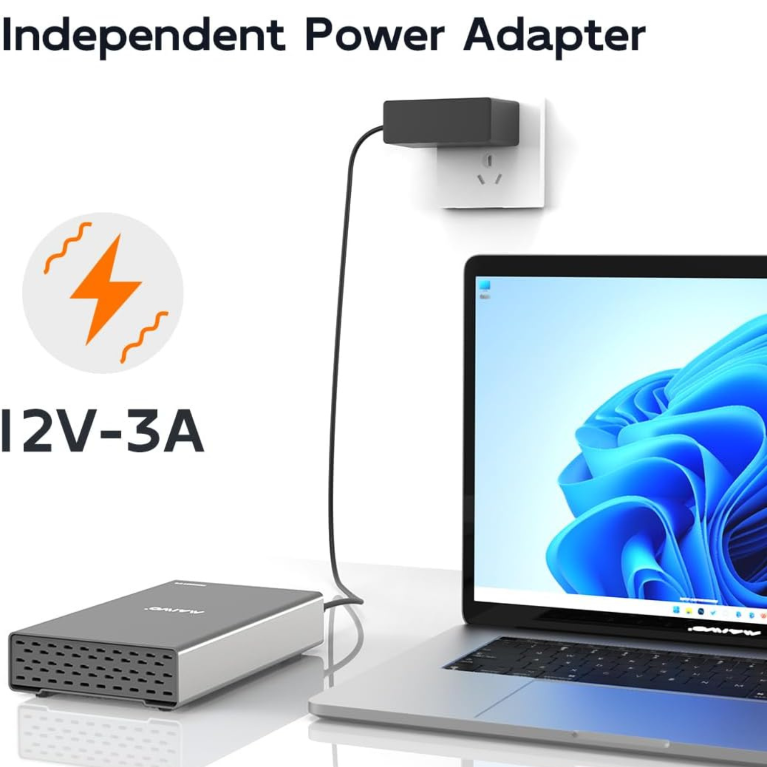 محول MAIWO External Hard Drive Enclosure – NVMe & SATA Clone Dock