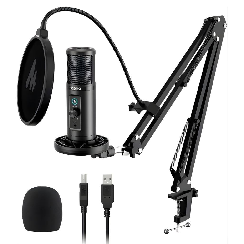 مايك MAONO AU-PM422 احترافي للبودكاست، الجيمينغ، اليوتيوب والبث المباشر