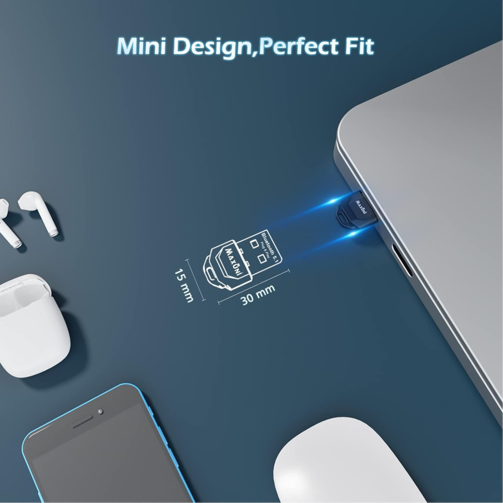 محول بلوتوث Maxuni  USB Bluetooth 5.1 Dongle Adapter