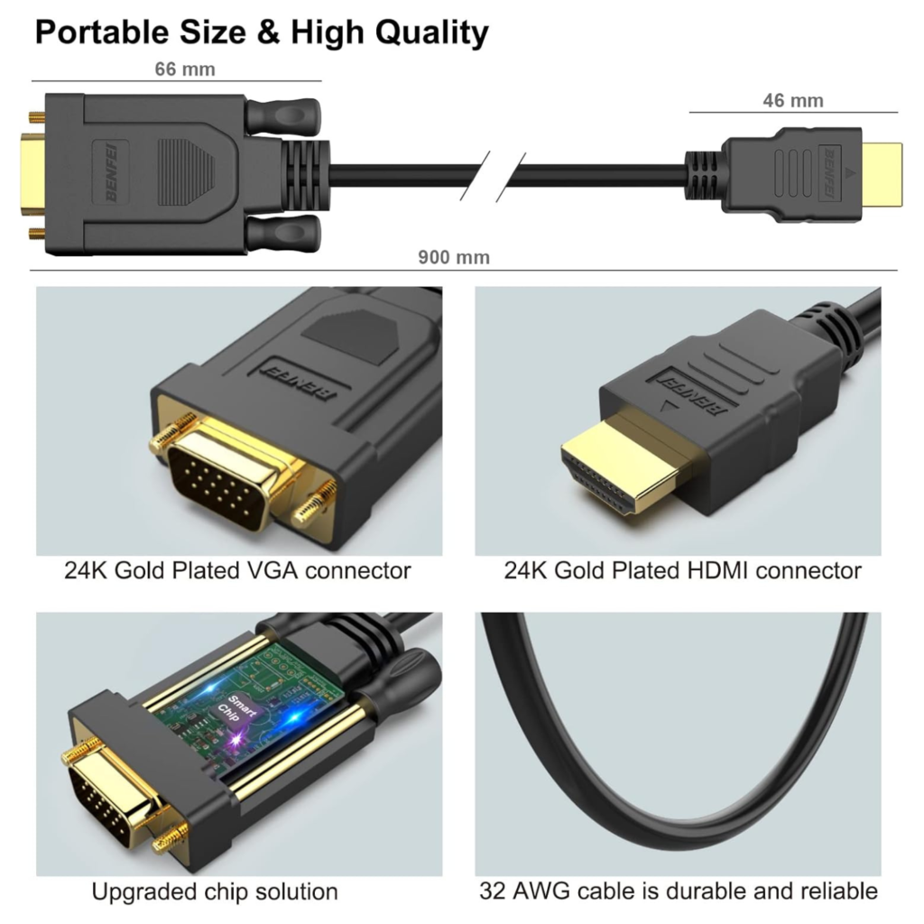 كيبل BENFEI - HDMI - VGA