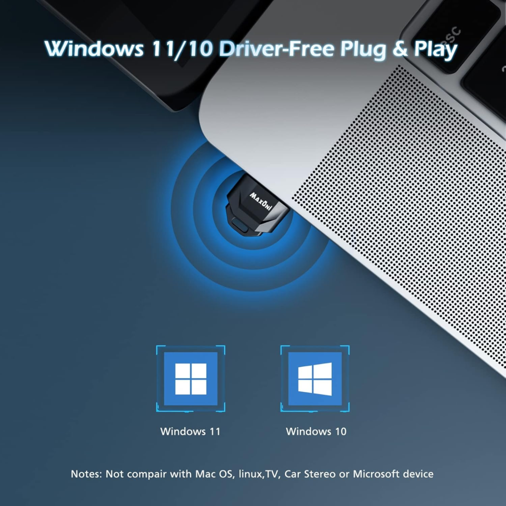 محول بلوتوث Maxuni  USB Bluetooth 5.1 Dongle Adapter